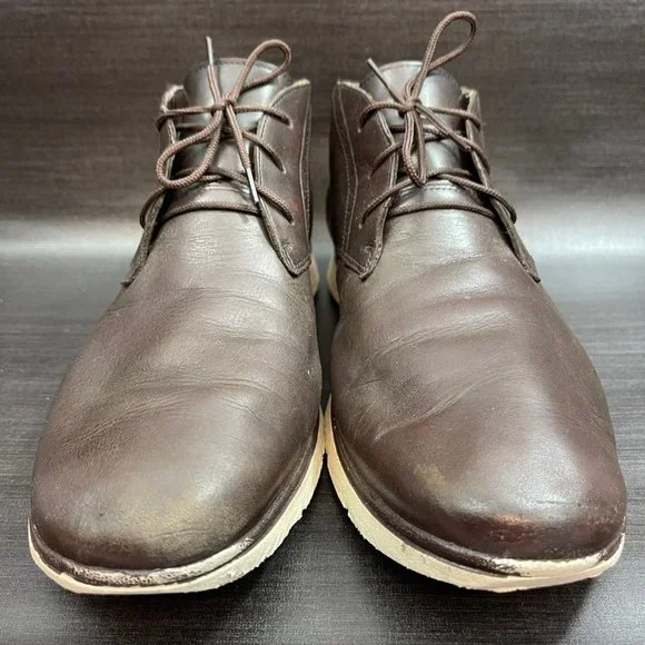 Timberland Franklin Park Chukka Boots Men's Size 12 Brown Leather Lace Shoes - Picture 7 of 11